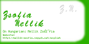 zsofia mellik business card